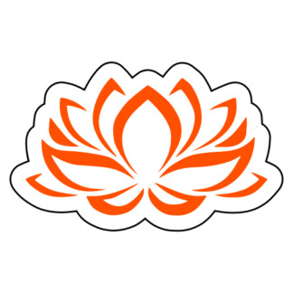 Lotus Flower Sticker (Orange)